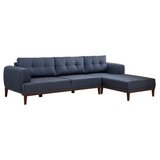 Atelier Del Sofa ugaona garnitura Vina Corner Dark BlueWalnut