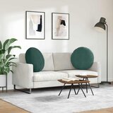  Jastučići za sjedenje 2 pcs Tamnozelena Ø60 x 21 cm Baršun | shoptok.hr
