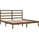  Posteljni okvir medeno rjav iz trdne borovine 200x200 cm, (20648373) | Shoptok.si