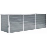  Vrtna sadilica od pocinčanog čelika 240 x 80 x 77 cm siva | shoptok.hr