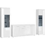 MID.YOU Dnevni Regal Skylight, Bela, Visoki Sijaj, 3-Delno | Shoptok.si