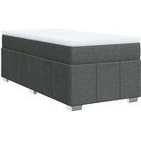 vidaXL Box spring postelja z vzmetnico temno siva 100x200 cm blago | Shoptok.si
