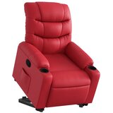  Naslonjač na podizanje od umjetne kože crveni | shoptok.hr