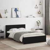 Okvir za krevet s uzglavljem crni 135x190 cm | shoptok.hr