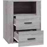  Noćni ormarić siva boja hrasta 50x36x60 cm konstruirano drvo | shoptok.hr