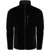 Dewberry 24601 5 Pocket Outdoor Full Zipper Fleece Jacket-BLACK Cene