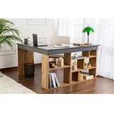 Pisalna miza v borovem dekorju 120x130 cm Vesper –