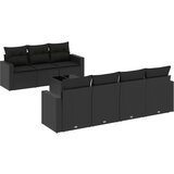  The Living Store Vrtna sedežna garnitura 8-delna z blazinami črn poli ratan - Vrtna Sedežna Garniture, (21452912) | Shoptok.si