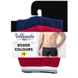 Bellinda BOXER COLOURS 2x - Double pack of cotton boxer shorts - red - blue