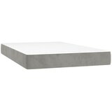 Box spring krevet s madracem svjetlosivi 120x200 cm baršunasti | shoptok.hr
