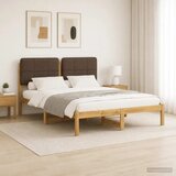  Krevetni okvir s tapiciranim uzglavljem Bijelo isprana i taupe - Bijelo isprana i taupe 120 x 190 cm | shoptok.hr