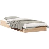 vidaXL Konstrukcija postelje Rjava 90 x 210 cm Masivno borovo les, (5000127491) | Shoptok.si