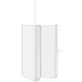  Zavjesa za kadu Matirano 120 x 70 x 137 cm Aluminij | shoptok.hr