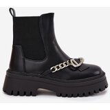 Boto Women's Platform Ankle Boots With Chain Black Marvella | shoptok.hr