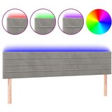  Posteljno vzglavje svetlo sivo 180x5x78/88 cm žamet, (20932887) | Shoptok.si