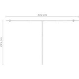  Ročno zložljiva tenda z LED lučmi 400x350 cm antracitna, (20728823) | Shoptok.si