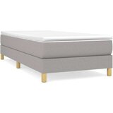  Box spring postelja z vzmetnico svetlo siva 80x200 cm blago, (20725153) | Shoptok.si