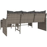  Vrtna sofa L-oblika sa stolom i jastucima siva od poliratana | shoptok.hr