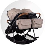 Chipolino 3u1 dječja kolica za blizance ili dvoje djece Duo Smart Tiramisu | shoptok.hr