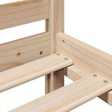 vidaXL Knjižna postelja brez vzmetnice 200x200 cm trdna borovina | Shoptok.si