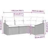  Set sofe 4 kom. Crna poliratan | shoptok.hr