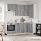  Kuhinjska jedinica LYON 8 kom. Siva Sonoma Konstruirano drvo - Siva Sonoma 100 cm | shoptok.hr