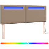  LED glava kreveta Boja cappuccina 144 cm Lažna koža | shoptok.hr