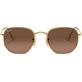 Ray Ban Hexagonal Flat Lenses RB3548N 912443 S (48) Zlata/Rjava | Shoptok.si