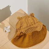 Liewood šeširić gorm seersucker check golden caramel/white | shoptok.hr