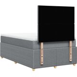  Krevet s oprugama i madrac svjetlosivi 120 x 200cm od tkanine | shoptok.hr