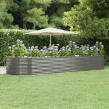 Visoka greda siva 447x140x68 cm prašno barvano jeklo