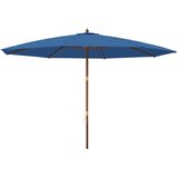  Vrtni suncobran s drvenim stupom azurnoplava 400x273 cm | shoptok.hr