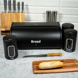 Klausberg KB-7098 metalna kutija za kruh s 3 posude – crna | shoptok.hr
