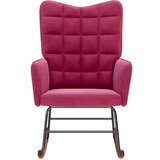 vidaXL Gugalni stol vinsko rdeč žamet | Shoptok.si