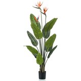 Emerald vidaXL Umetna rastlina strelicija v loncu s cvetovi 120 cm | Shoptok.si