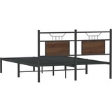  Okvir kreveta bez madraca smeđi hrast 140x200 cm izrađeno drvo | shoptok.hr
