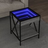 vidaXL Stolić s beskonačnim LED svjetlima boja hrasta 40x40x49 cm Cijene