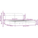  Metalni okvir kreveta bez madraca boja hrasta 183x213 cm | shoptok.hr