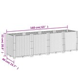  Vrtna sadilica plava siva 160 x 40 x 53 cm od PP-a | shoptok.hr