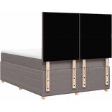  Krevet s oprugama i madracem smeđesivi 140 x 190 cm od tkanine | shoptok.hr