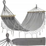  Velika vrtna viseča mreža 200x100cm do 200kg siva, (21337291) | Shoptok.si