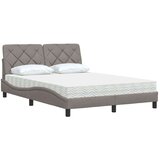  Postelja z vzmetnico taupe 120x200 cm blago, (21829552) | Shoptok.si