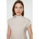 Trendyol Beige Stand Collar Sleeveless Tunic Cijene
