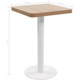 Bistro stol svjetlosmeđi 50 x 50 cm MDF | shoptok.hr