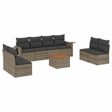  9-dijelni set vrtnih sofa od poliratana s jastucima sivi | shoptok.hr