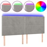  Posteljno vzglavje svetlo sivo 200x5x118/128 cm žamet, (20736625) | Shoptok.si