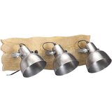  Zidna svjetiljka srebrna 68 x 23 cm E27 drvo manga | shoptok.hr