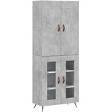  Visoka komoda siva betona 69,5x34x180 cm od konstruiranog drva | shoptok.hr