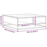 vidaXL Klubska mizica siva sonoma 60,5x60,5x30 cm inž. les in kovina | Shoptok.si