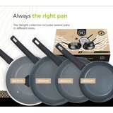BE Living 3-delni set ponev (20-24-28 cm) + wok s pokrovom 28 cm BE Living - Delight black | Shoptok.si